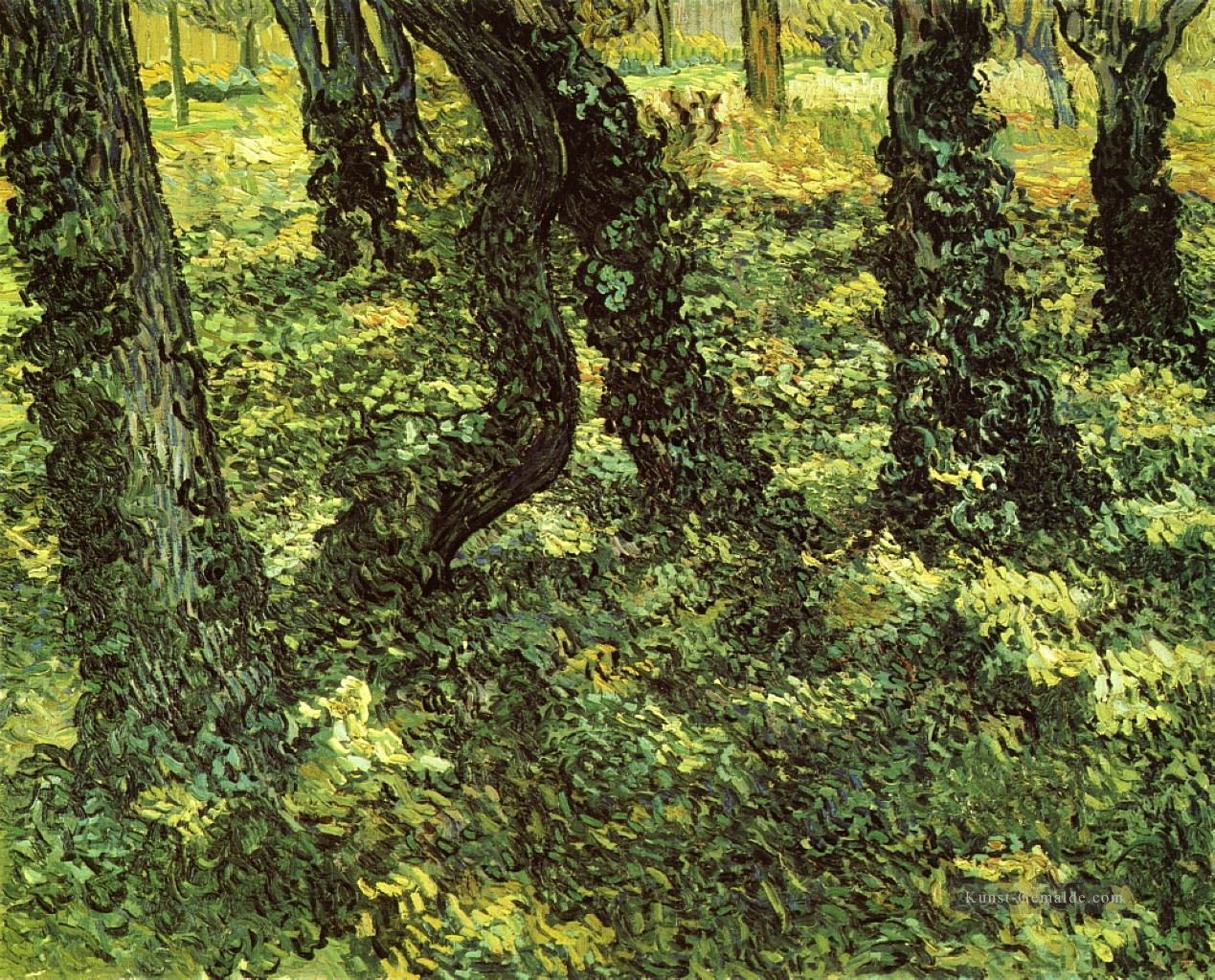 Stämme der Bäume mit Efeu Vincent van Gogh Ölgemälde